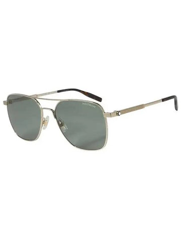 Eyewear Boeing Metal Sunglasses Gray Gold - MONTBLANC - BALAAN.