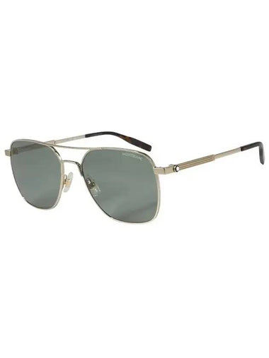 Eyewear Boeing Metal Sunglasses Grey Gold - MONTBLANC - BALAAN 1