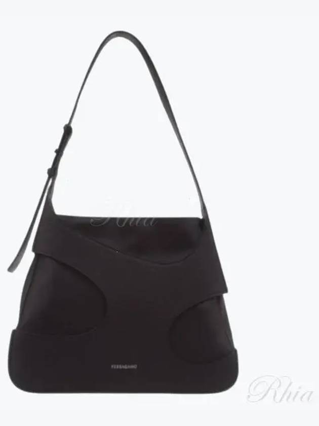 Cutout Detail Shoulder Bag Bag Black - SALVATORE FERRAGAMO - BALAAN 2