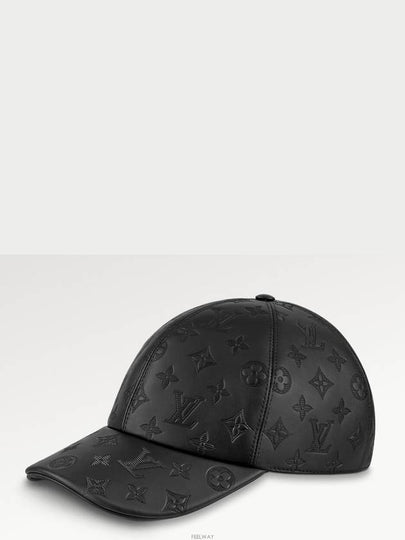 Monogram Shadow Leather Ball Cap Black - LOUIS VUITTON - BALAAN 2