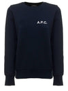 Women's Chest Small Logo Long Sleeve Sweatshirt Navy - A.P.C. - BALAAN 1