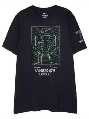 Iridescent Graphic Short Sleeves T Shirt Black - NIKE - BALAAN 1