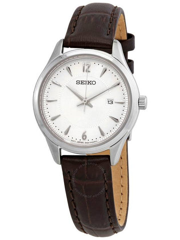 Seiko Essentials Noble Quartz Silver Dial Ladies Watch SUR427 - SEIKO - BALAAN 1