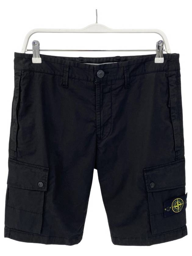 Wappen Cargo Bermuda Shorts Black - STONE ISLAND - BALAAN 2