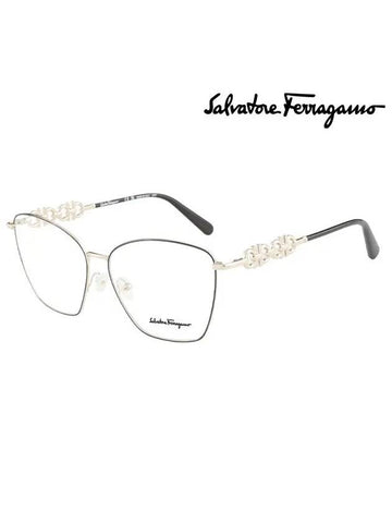 Ferragamo Glasses Frame SF2217 703 Square Metal Women s - SALVATORE FERRAGAMO - BALAAN 1