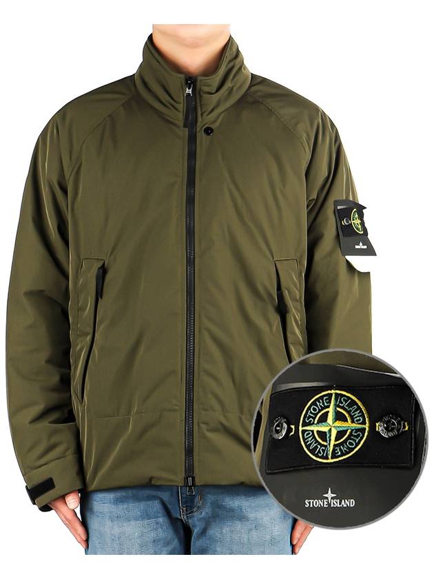 Micro Twill Pure Insulation Technology Primaloft Jacket Olive Green - STONE ISLAND - BALAAN 2