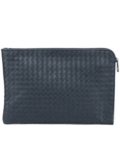 Intrecciato Document Case Clutch Bag Black - BOTTEGA VENETA - BALAAN 2