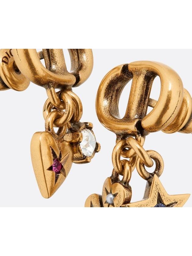 Lucky Charms CD Logo Metal Earrings Gold - DIOR - BALAAN 5