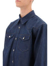 Button Up Denim Long Sleeve Shirt Blue - ACNE STUDIOS - BALAAN 5