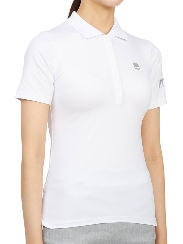 Women's Golf Logo Short Sleeve PK Shirt White - HYDROGEN - BALAAN 4