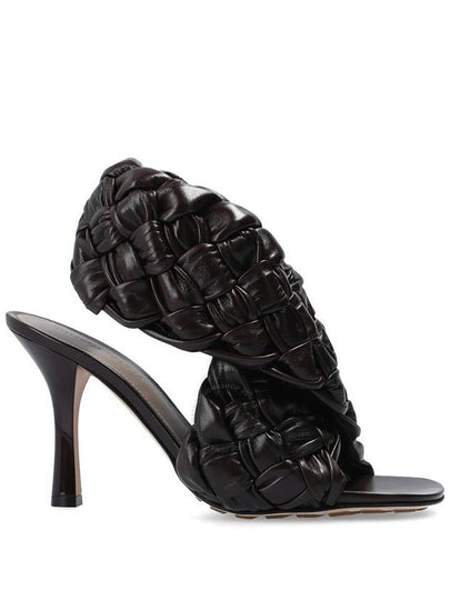 BV Board Leather Sandals Heel Black - BOTTEGA VENETA - BALAAN 2