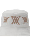 Official JACQUARD TRIPLE LOGO BUCKET HAT WH - ANEWGOLF - BALAAN 5