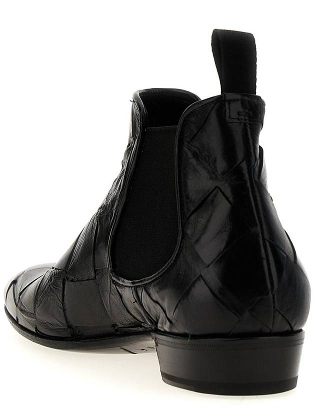 Lidfort Braided Leather Ankle Boots - LIDFORT - BALAAN 3