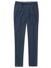 Pattern 86 Two Tuck Tapered Ice Cotton Straight Pants Navy - INCOTEX - BALAAN 1