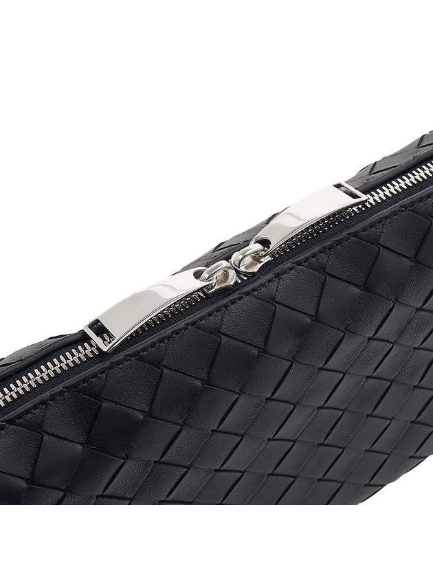 Women's Intrecciato New Nodini Cross Bag Matte Black - BOTTEGA VENETA - BALAAN 9