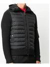 Logo Patch Padded Wool Cardigan Black - MONCLER - BALAAN 4