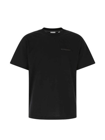 Logo Print Cotton Short Sleeve T-Shirt Black - BURBERRY - BALAAN 1