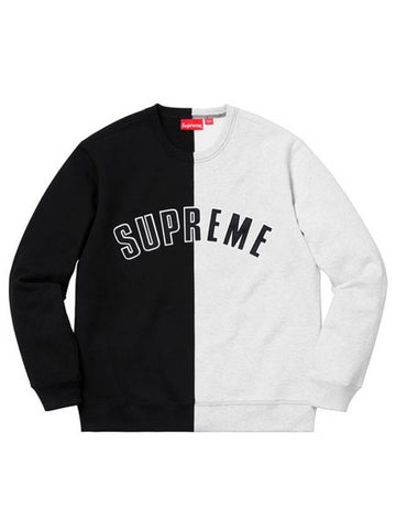 18FW Split Crew Neck SPLIT CREWNECK SWEATSHIRT - SUPREME - BALAAN 1