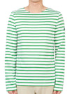 Minquiers Modern Stripe Long Sleeve T-Shirt Green - SAINT JAMES - BALAAN 2