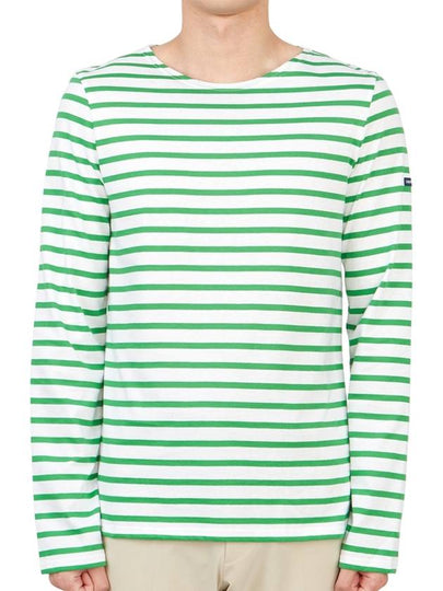 Minquiers Modern Stripe Long Sleeve T-Shirt Green - SAINT JAMES - BALAAN 2