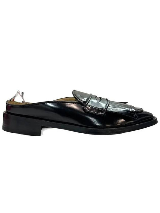 Men's Kilt Varsity Patent Penny Mule Loafer Black - THOM BROWNE - BALAAN 2