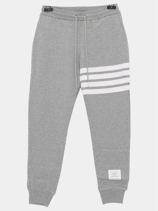 Women's Engineer 4 Bar Cotton Loopback Knit Track Pants Grey - THOM BROWNE - BALAAN 2