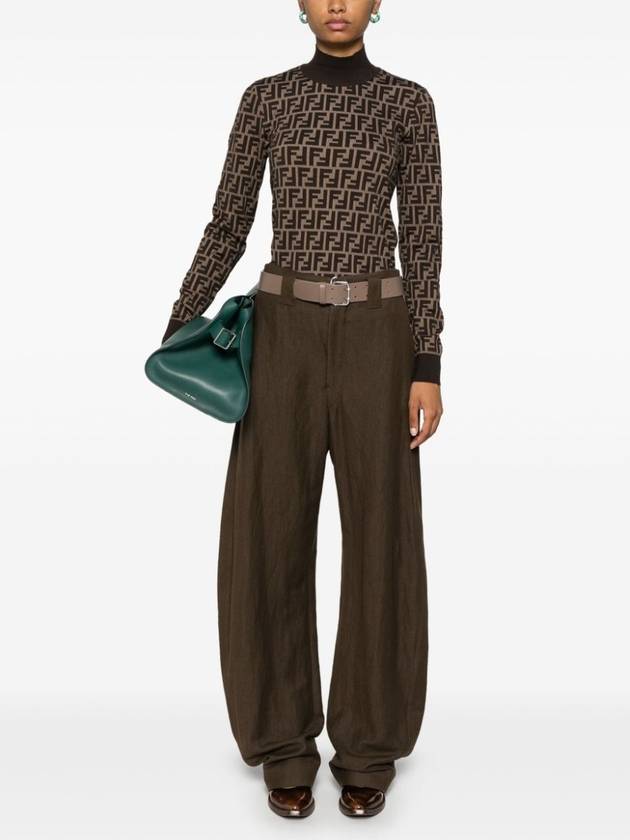 FF Cotton Turtleneck Brown - FENDI - BALAAN 3