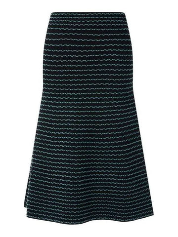 Women s Patterned Flare Knitted Skirt Black - EMPORIO ARMANI - BALAAN 1