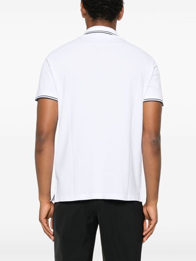 Logo Patch Polo Shirt White - STONE ISLAND - BALAAN 5