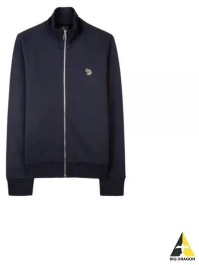 Zebra Logo Cotton Zip-up Jacket Navy - PAUL SMITH - BALAAN 2