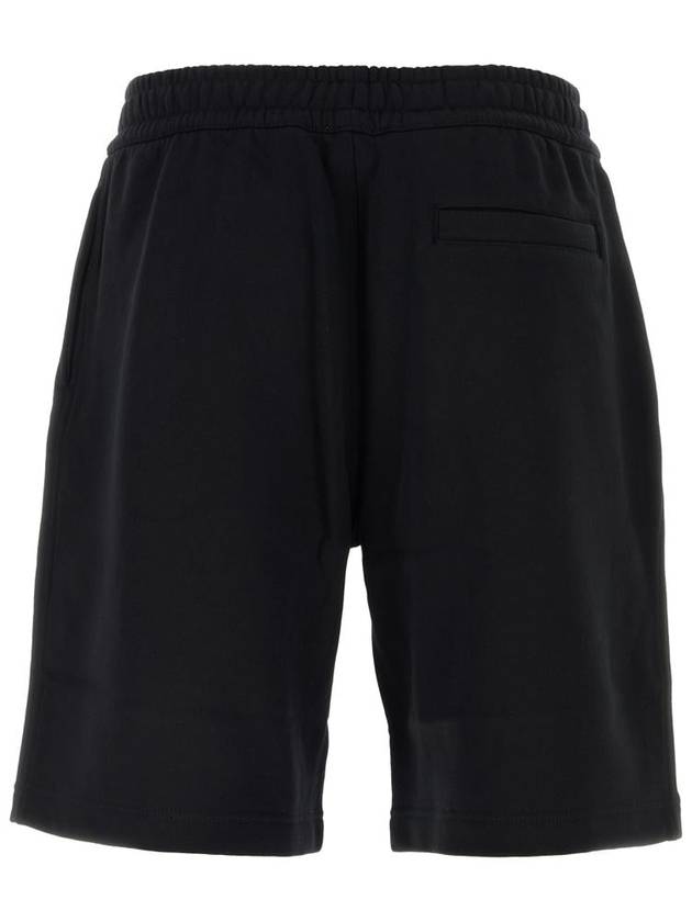 Logo Print Cotton Track Shorts Black - BURBERRY - BALAAN 3