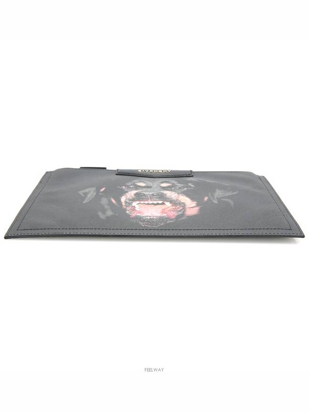 Rottweiler black medium clutch zipper pouch - GIVENCHY - BALAAN 7