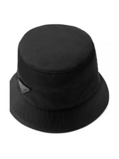 Re-Nylon Triangle Logo Bucket Hat Black - PRADA - BALAAN 2