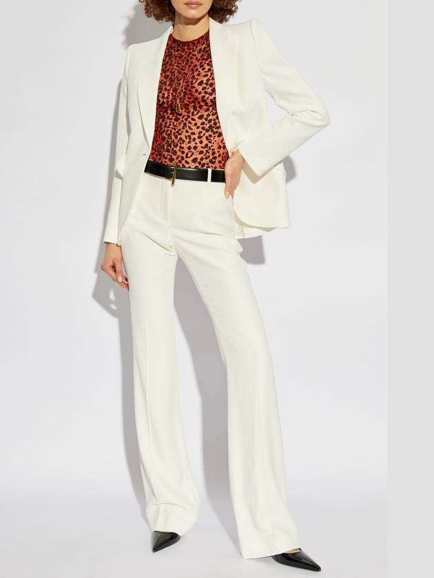 Women's Thin Crepe Single Jacket White - ALEXANDER MCQUEEN - BALAAN 3