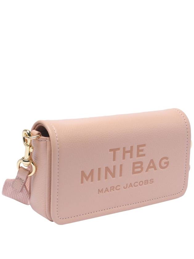 'The Mini Bag' Pink Crossbody Bag With Logo Detail In Hammered Leather Woman - MARC JACOBS - BALAAN 2