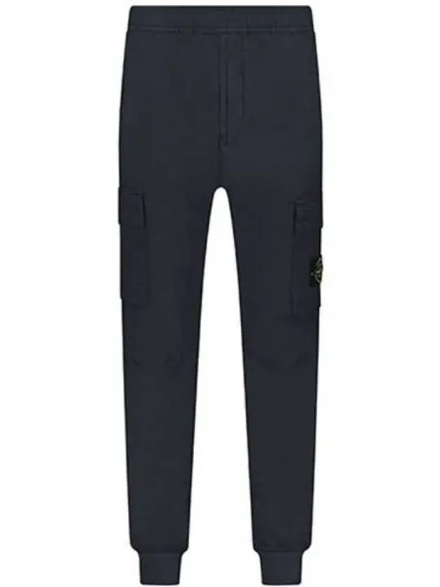 Stretch Cotton Tela Paracadute Cargo Straight Pants Navy Blue - STONE ISLAND - BALAAN 2