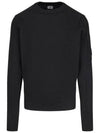 Men's Lens Wappen Wool Crew Neck Knit Black - CP COMPANY - BALAAN 2