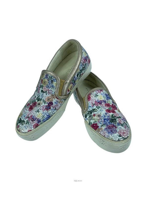 Vintage Crack Floral Print Slip On - PHILIPPE MODEL - BALAAN 2