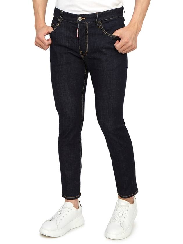 Dark Rinse Wash Skater Denim Jeans Blue - DSQUARED2 - BALAAN 5