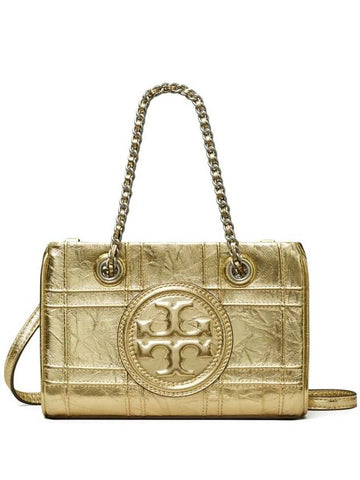 Tory Burch Fleming Soft Metallic Quilt Mini Chain Tote Bags - TORY BURCH - BALAAN 1