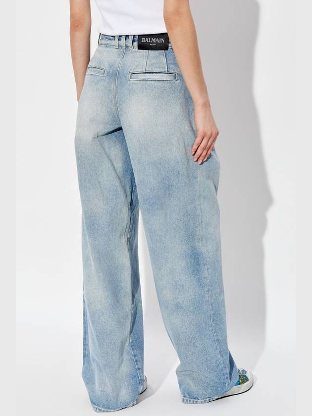 Balmain Wide Leg Jeans, Women's, Blue - BALMAIN - BALAAN 4