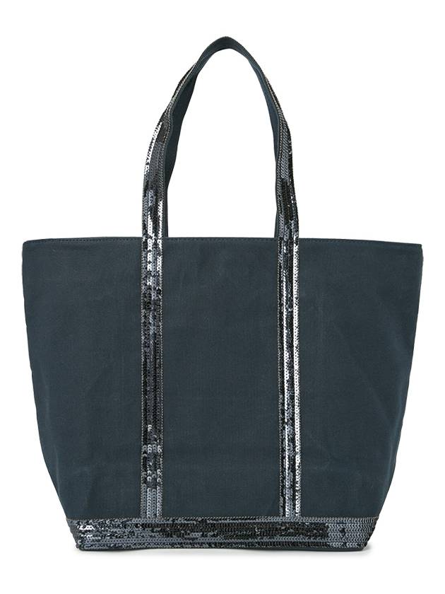 Cabas Moyen Sequin Tote Bag Navy - VANESSA BRUNO - BALAAN 4