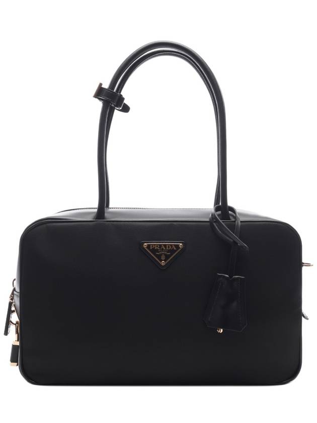 Medium Re-Nylon Leather Tote Bag Black - PRADA - BALAAN 3