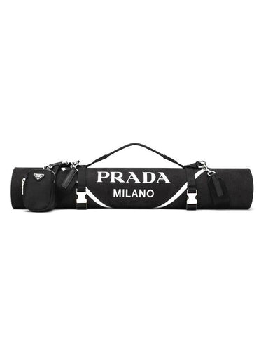 Shoulder Strap Pouch Yoga Mat Black - PRADA - BALAAN 1