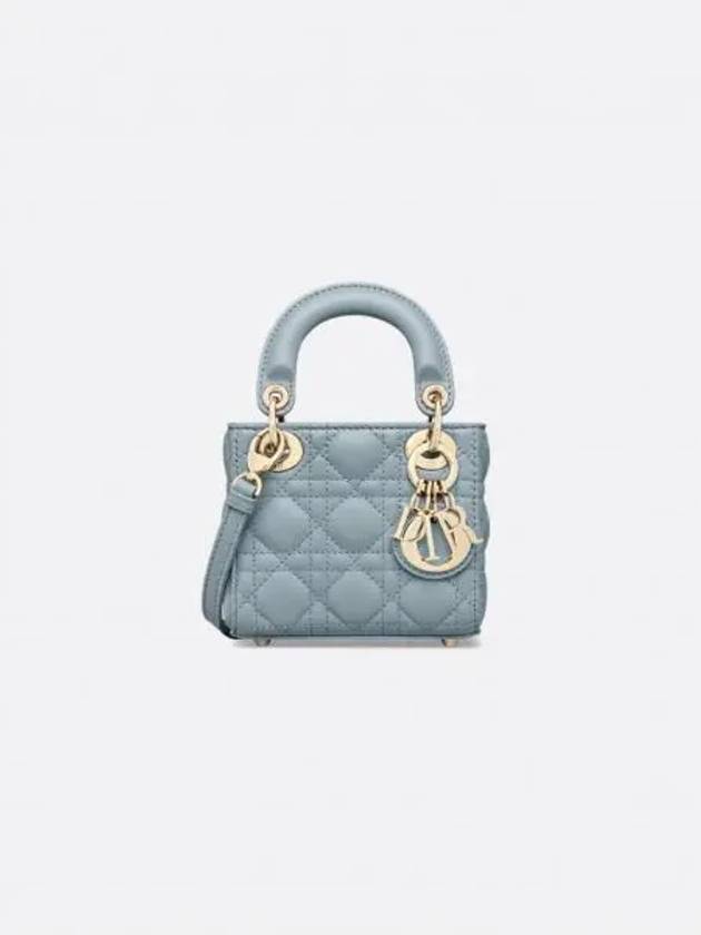 Micro Lady Cannage Lambskin Mini Bag Cloud Blue - DIOR - BALAAN 2