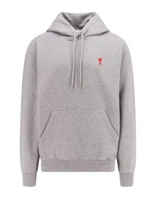 Heart Small Logo Hoodie Grey - AMI - BALAAN 2