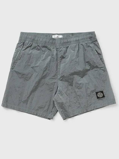 Men's Logo Patch Nylon Swim Shorts Sky Blue - STONE ISLAND - BALAAN 2