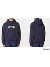 Embroidered Logo Drawstring Hoodie Dark Blue - SUNNEI - BALAAN 4