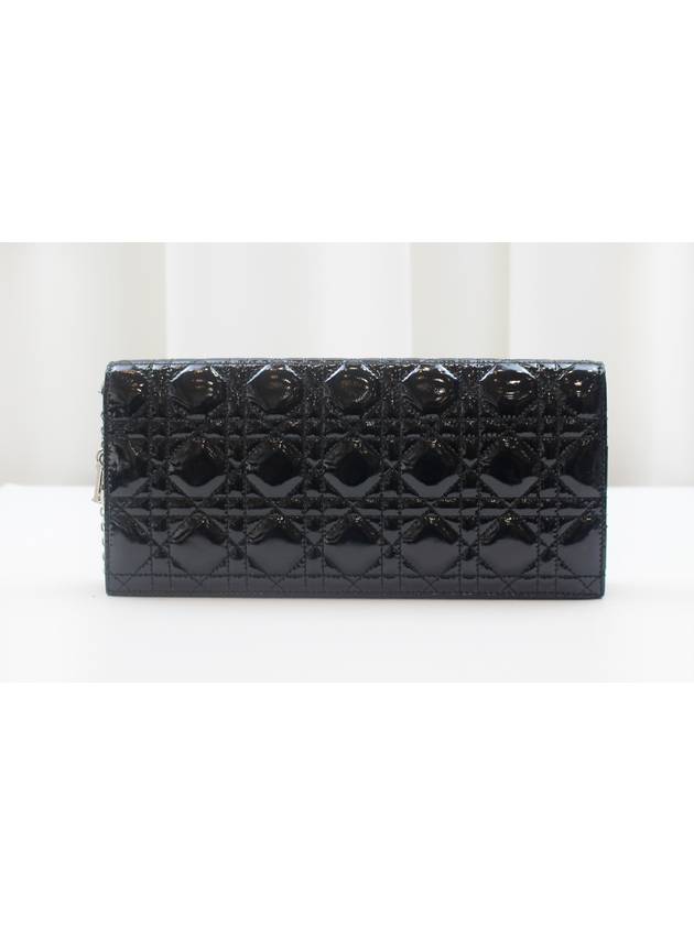 Cannage patent clutch chain shoulder bag - DIOR - BALAAN 5