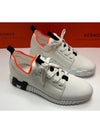 Depart Knit Calfskin Low Sneakers Blanc - HERMES - BALAAN 7